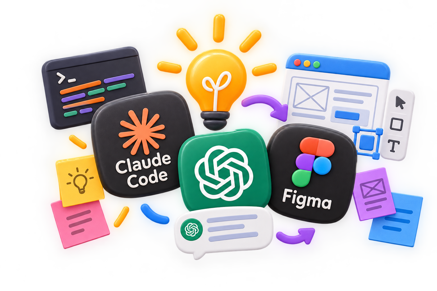 Claude Code, ChatGPT et Figma pour l'idéation et le prototypage
