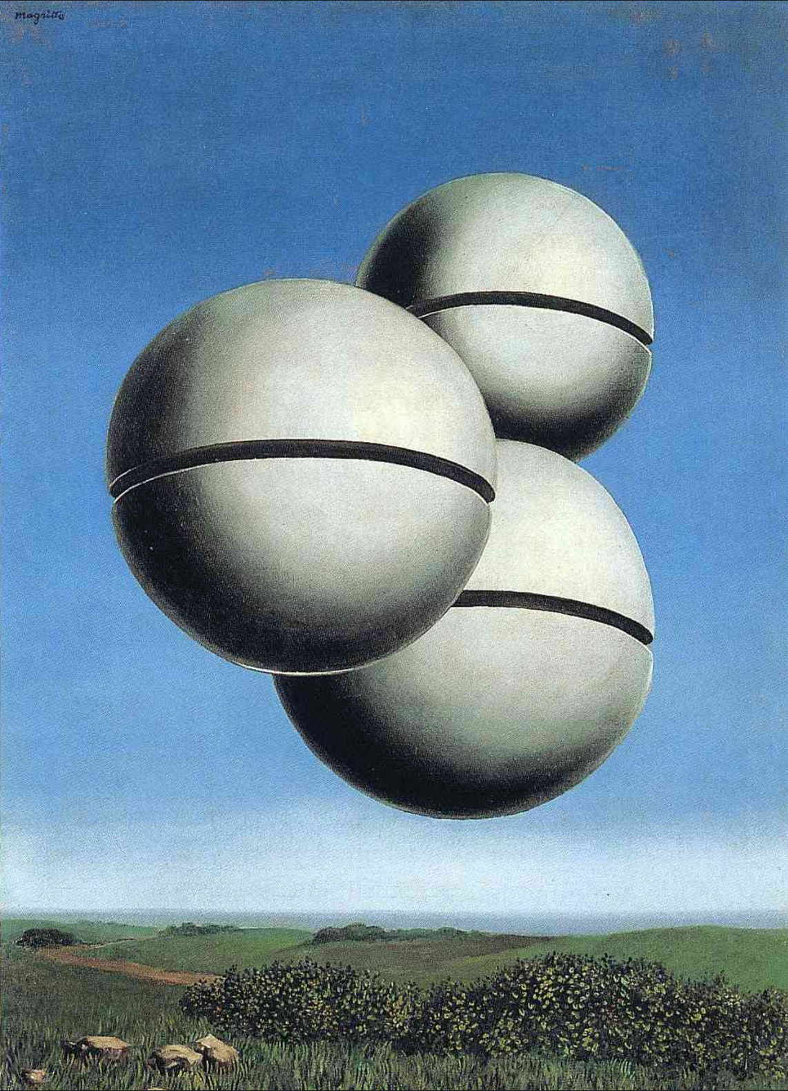 image du tableau la voix de l'espace de magritte